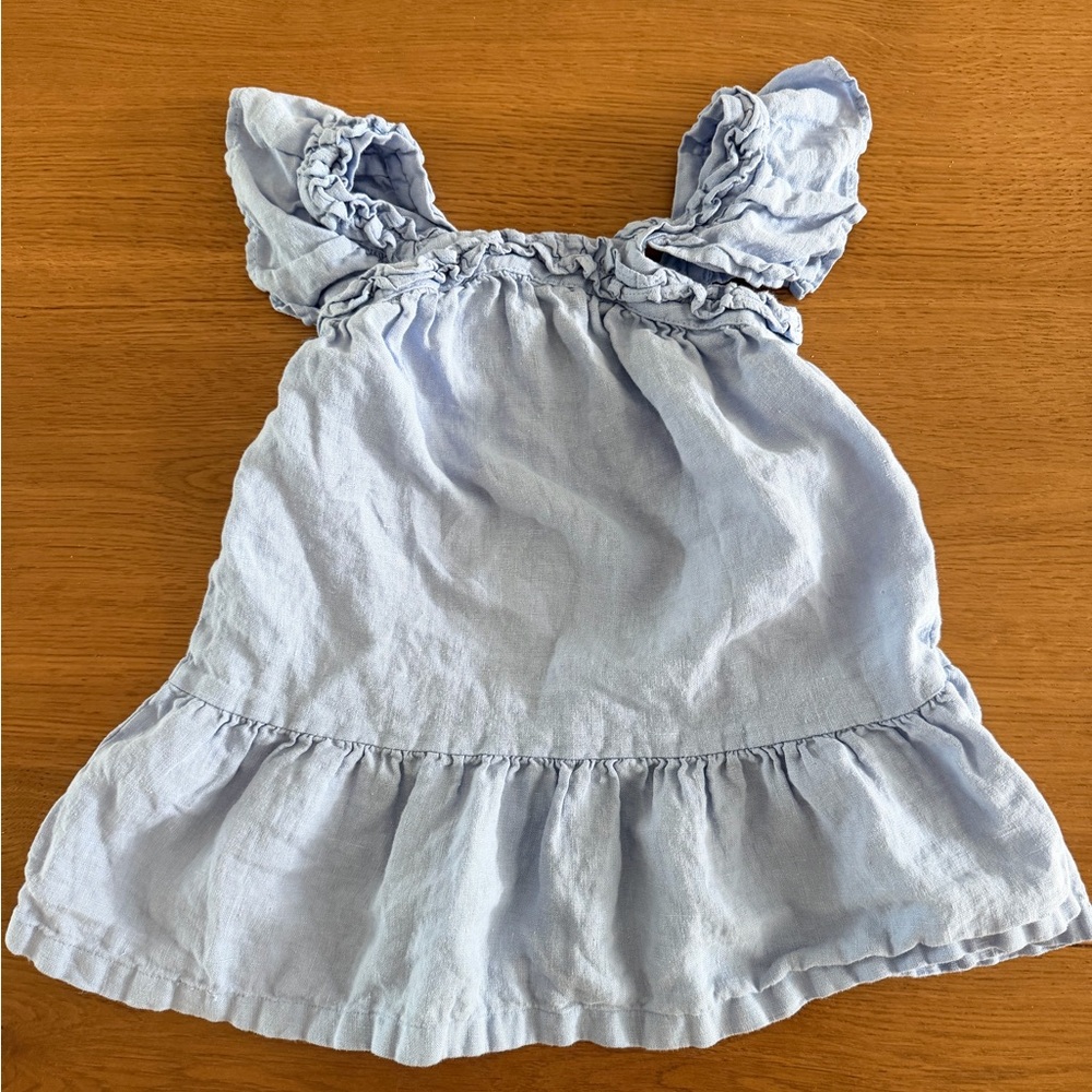Zara Sky Blue Elastic Dress